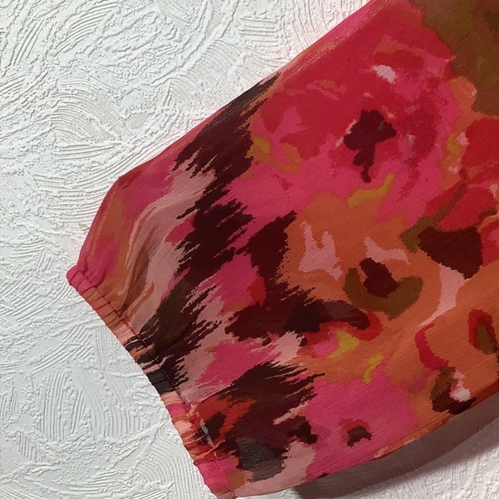 Liz Claiborne Pink and Orange Floral Tunic - Picture 8 of 8